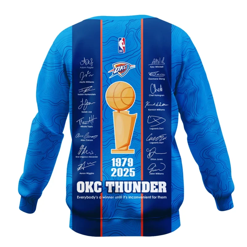Basketball Sweatshirt NBA 2025 For Fan Basketball HVN1093OKC062425SW - Image 3