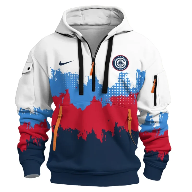 Basketball Hoodie Half Zipper NBA 2025 For Fan Basketball HVN1094LAC062625HODZ - Image 2
