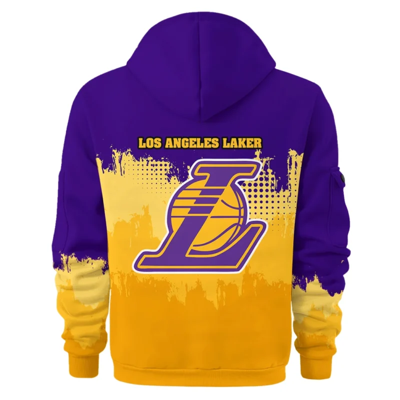 Basketball Hoodie Half Zipper NBA 2025 For Fan Basketball HVN1094LAL062625HODZ - Image 3