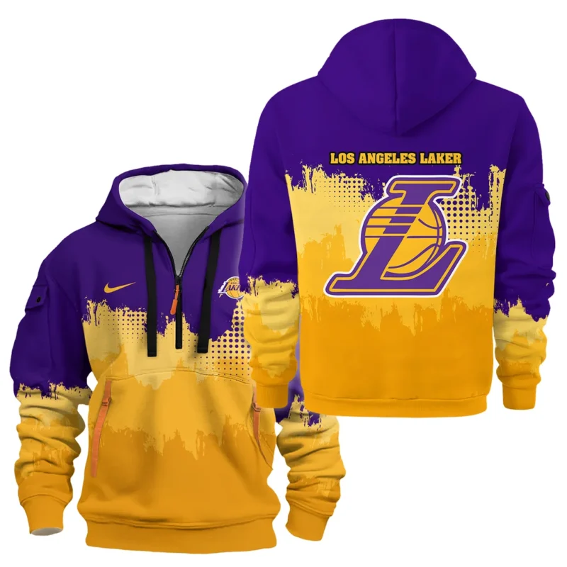 Basketball Hoodie Half Zipper NBA 2025 For Fan Basketball HVN1094LAL062625HODZ