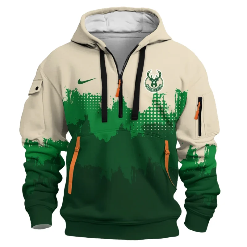 Basketball Hoodie Half Zipper NBA 2025 For Fan Basketball HVN1094MB062625HODZ - Image 2