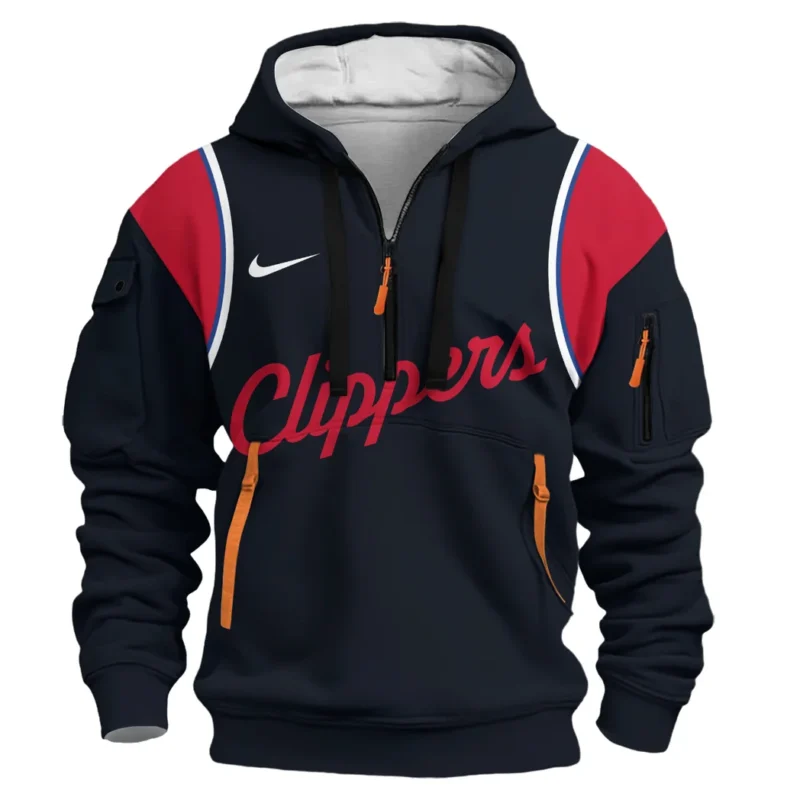 Basketball Hoodie Half Zipper NBA 2025 For Fan Basketball HVN1095LAC062725HODZ - Image 2