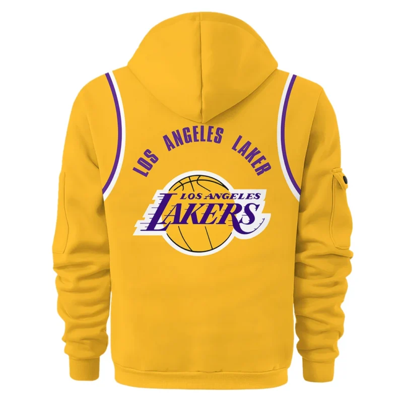 Basketball Hoodie Half Zipper NBA 2025 For Fan Basketball HVN1095LAL062725HODZ - Image 3