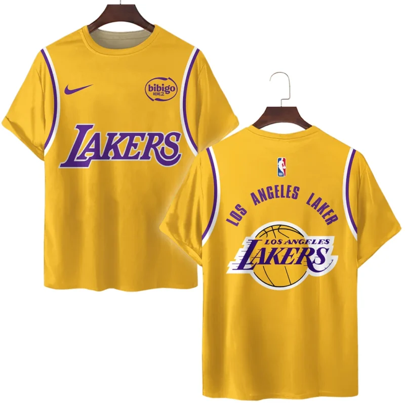 Basketball Team T-Shirt NBA 2025 For Fan Basketball Team HVN1095LAL062725TS3D