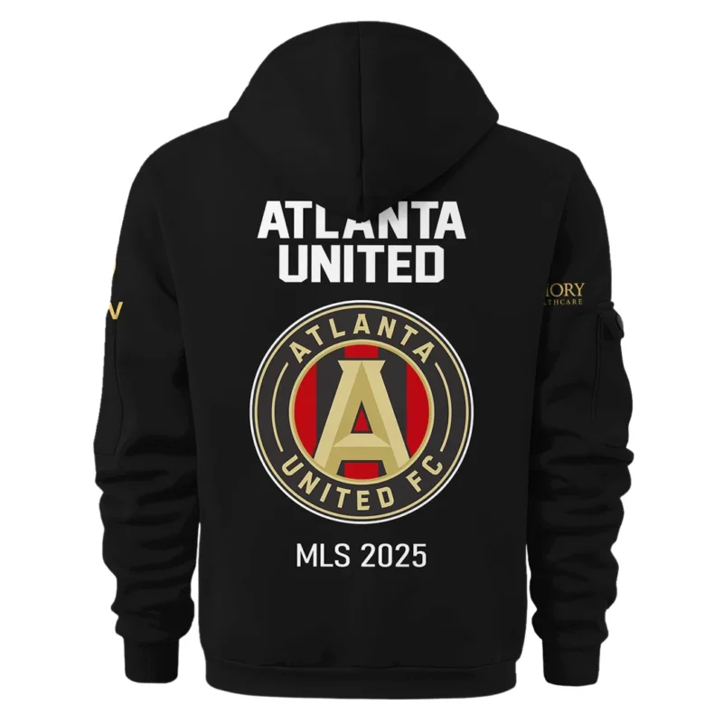Atlanta United Hoodie Half Zipper NBA 2025 For Fan Atlanta United HVN1096AU062825HODZ - Image 3