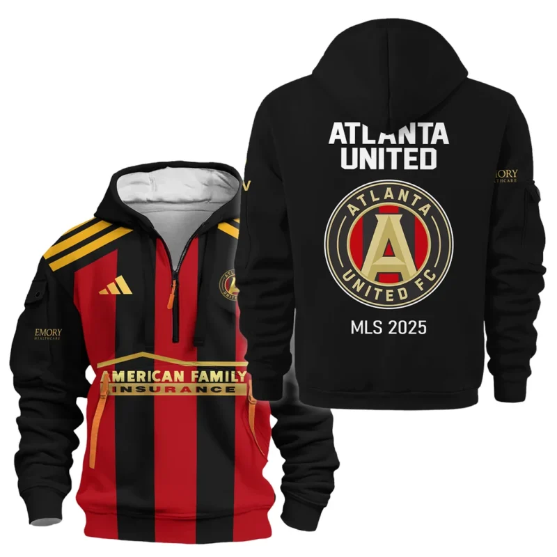 Atlanta United Hoodie Half Zipper NBA 2025 For Fan Atlanta United HVN1096AU062825HODZ