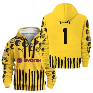 Football Hoodie Half Zipper For Fan HVN1101GK070125HODZ