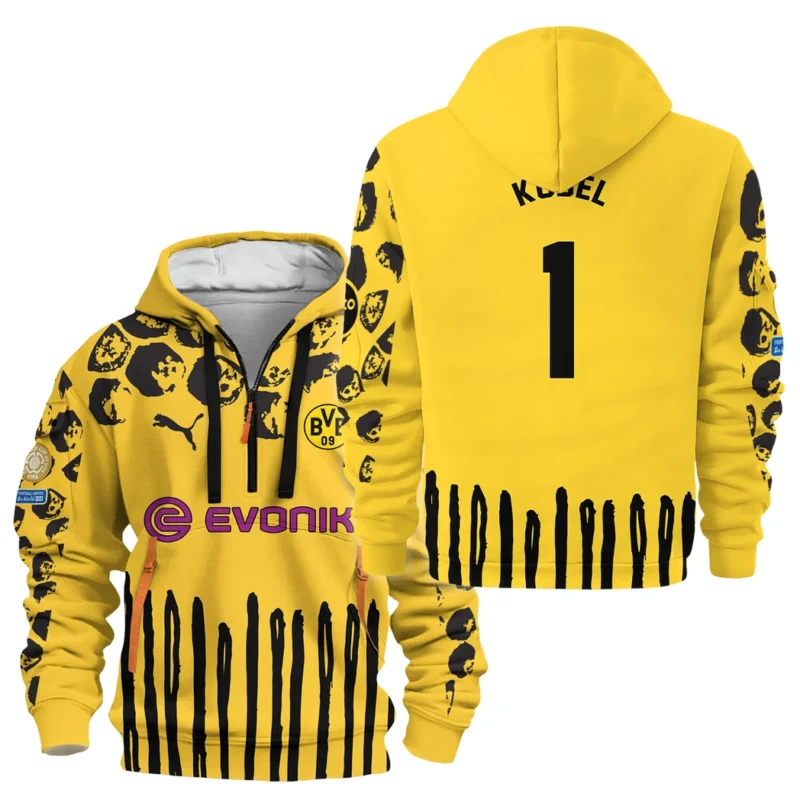 Football Hoodie Half Zipper For Fan HVN1101GK070125HODZ