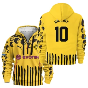 Football Hoodie Half Zipper For Fan HVN1101JB070125HODZ