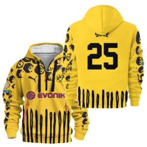 Football Hoodie Half Zipper For Fan  HVN1101NS070125HODZ
