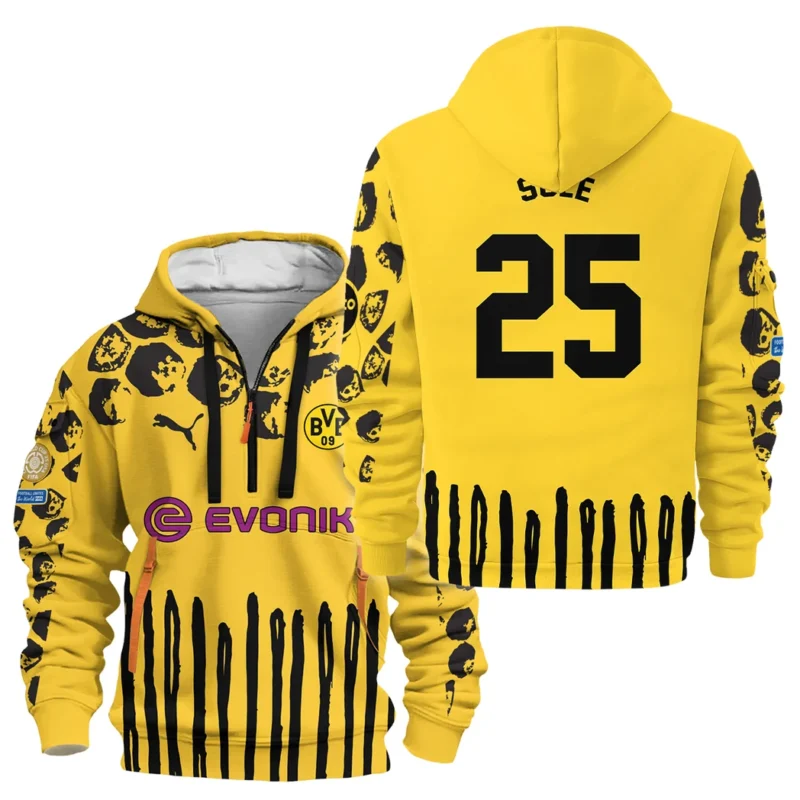 Football Hoodie Half Zipper For Fan  HVN1101NS070125HODZ