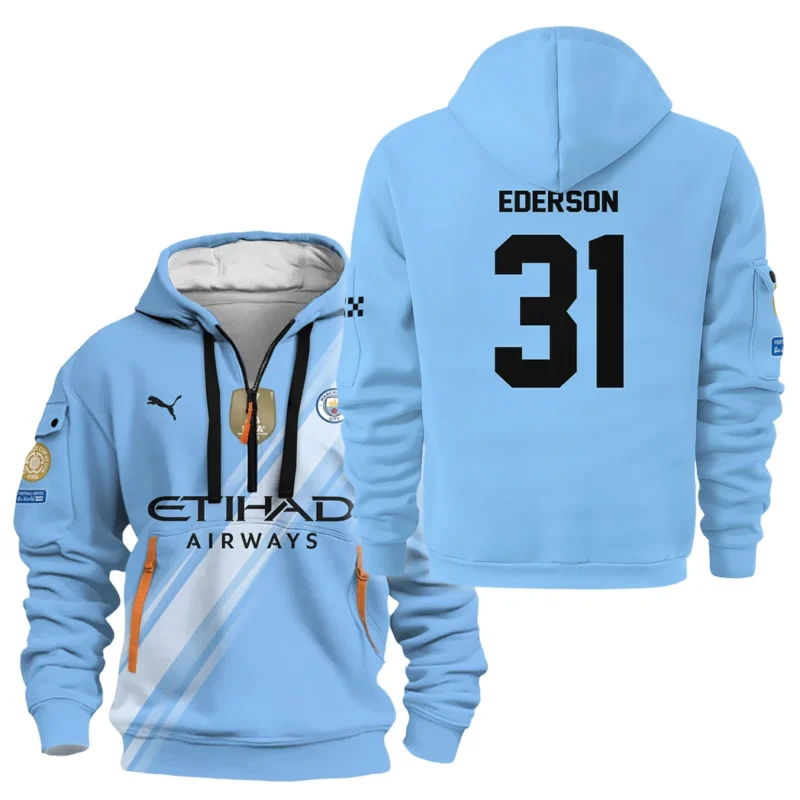 Fans Gift Sport Hoodie Half Zipper For Fan Football HVN1102EM070125HODZ