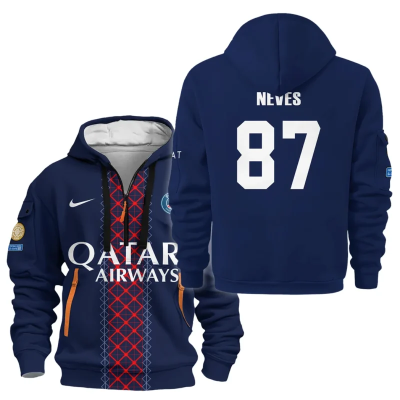 Fans Gift Sport Hoodie Half Zipper For Fan Football HVN1105JN070225HODZ