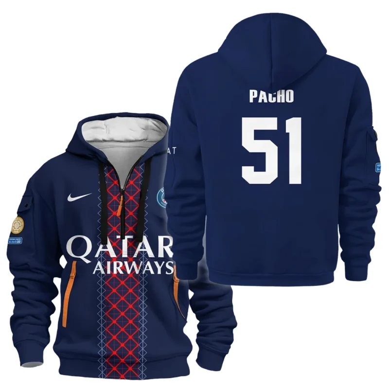 Fans Gift Sport Hoodie Half Zipper For Fan Football HVN1105WP070225HODZ