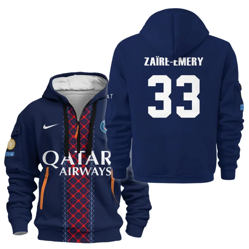 Fans Gift Sport Hoodie Half Zipper For Fan Football HVN1105WZE070225HODZ