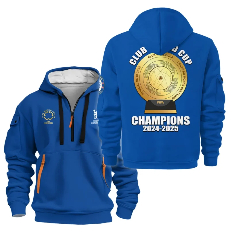 Football Hoodie Half Zipper Club World Cup 2025 Champions For Fan Football HVN11251125071425HODZ