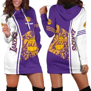 Hoodie Dress For Women, Exclusive Logo Hoodie For Basketball Fans PTHDD000NBA082225LAL1